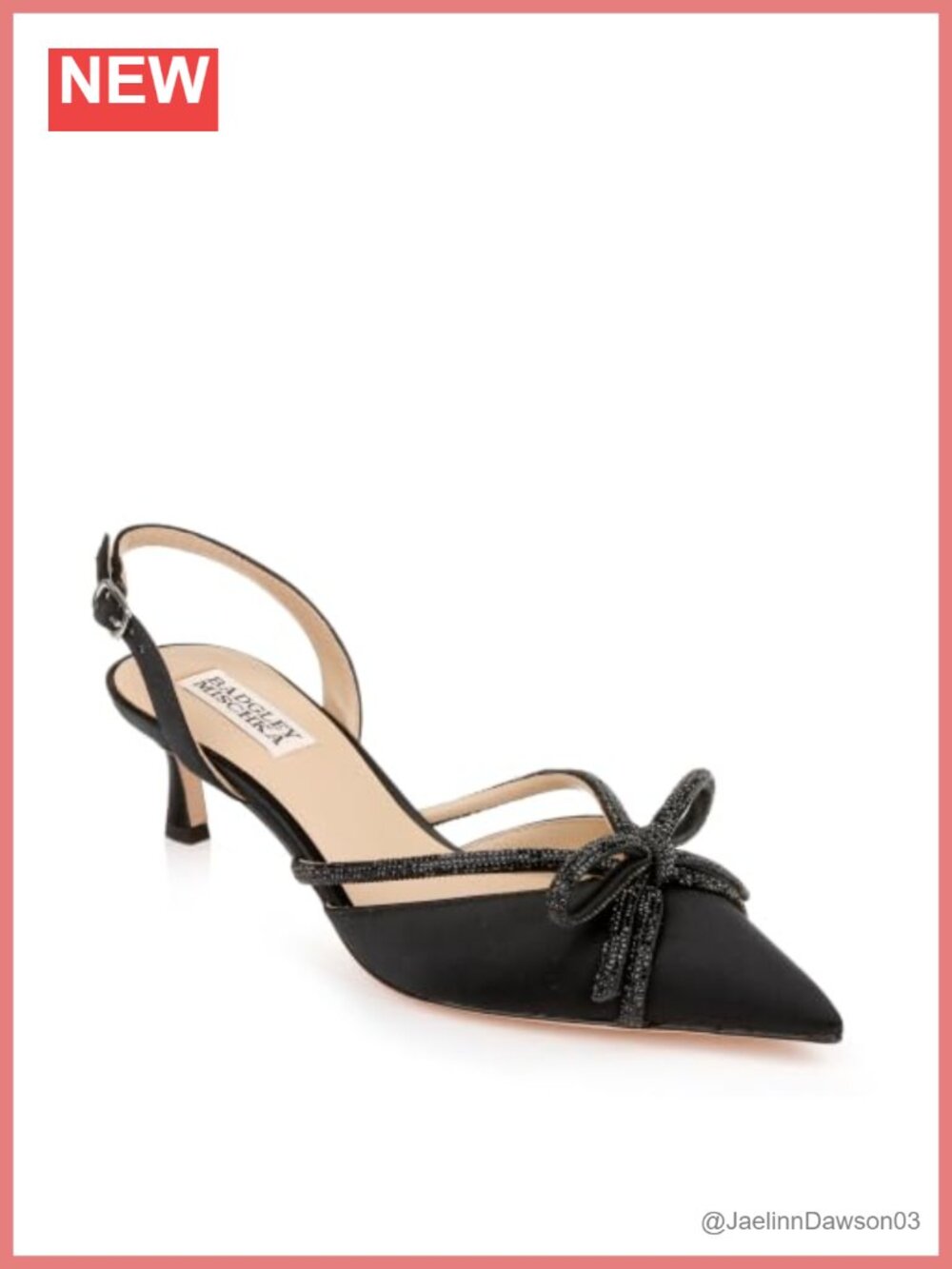 Badgley Mischka Women's Angelina Slingback Kitten Heels